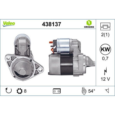 Anlasser Valeo Origins New OE TECHNOLOGIE 438137