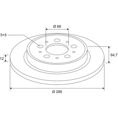 VALEO Bremsscheibe 672596 COATED