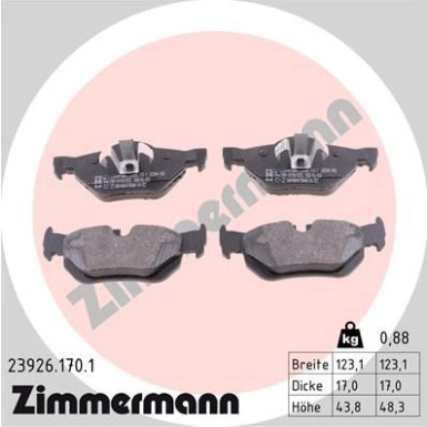 ZIMMERMANN Bremsbeläge ZIMMERMANN Bremsbeläge
