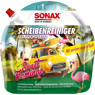 Sonax Scheibenreiniger Fertigmischung Sweet Flamingo 3L Scheibenreiniger gebrauchsfertig Sweet Flamingo 03944410