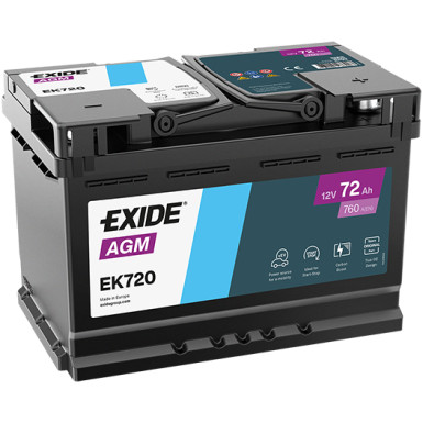 EXIDE Starterbatterie | EK720