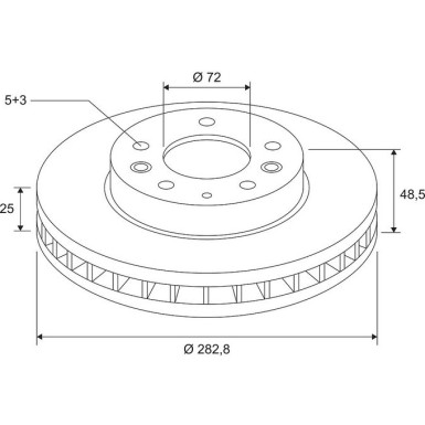 VALEO Bremsscheibe 672608 COATED