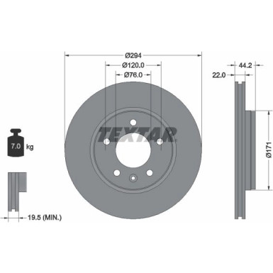 Bremsscheibe Vw T. T5 03- 294Mm PRO 92121403
