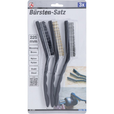 BGS Bürsten-Satz 225 mm 3-tlg BGS Do it yourself 3079