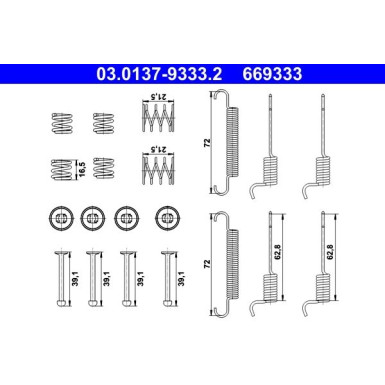 03.0137-9333.2 Zubehörsatz, Feststellbremsbacken