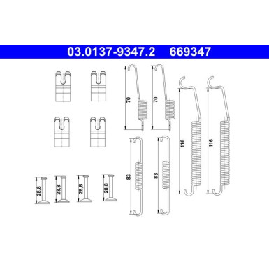 03.0137-9347.2 Zubehörsatz, Bremsbacken