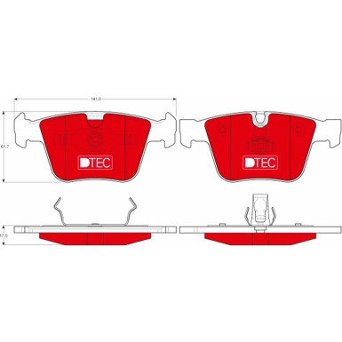 Bremsbelagsatz Db T. W220/W221/C216 5,5-6,2 05-13 Dtec Cotec | GDB1675DTE Bremsbelagsatz Db T. W220/W221/C216 5,5-6,2 05-13 Dtec Cotec | GDB1675DTE