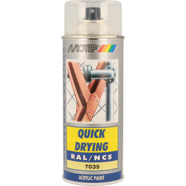 MoTip hochglänzender Acryllack lichtgrau 400ml | 7034