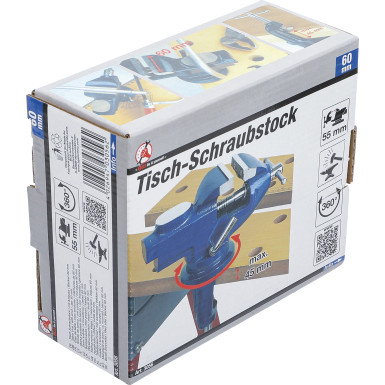 BGS Tisch-Schraubstock mit Amboss Backen 60 mm BGS Do it yourself 3056