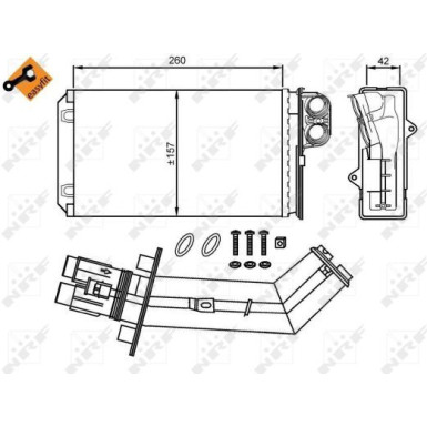 Wärmetauscher, Innenraumheizung EASY FIT 54280