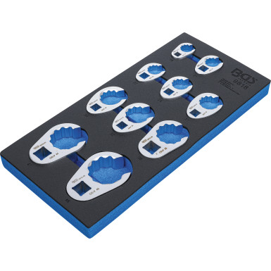 BGS Werkstattwageneinlage 1/3: Hahnenfußschlüssel-Satz | 10 mm / 12,5 mm (1/2"""") / 20 mm (3/4"""") | 10-tlg | 9818