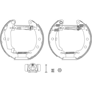 Satz Bremsbacken Renault Megane 95 Shoe Kit Pro 84049500