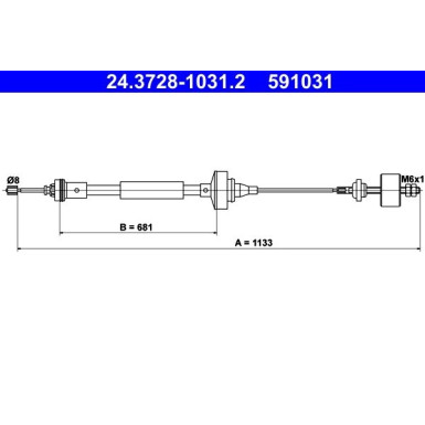 ATE Kupplungsseil ATE Kupplungsseil