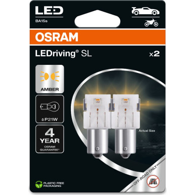 P21W LEDriving SL Amber 12V Blister 2 Stück OSRAM P21W LEDriving SL Amber 12V Blister 2 Stück OSRAM