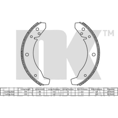Bremsbacken Vw Kaefer | 2747104