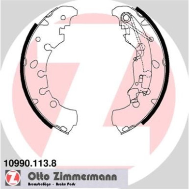 ZIMMERMANN Bremsbacken | 10990.113.8