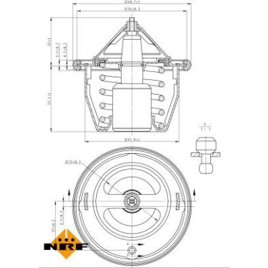 Thermostat, Kühlmittel EASY FIT 725012