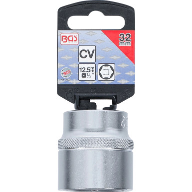 BGS Steckschlüssel-Einsatz Sechskant | Antrieb Innenvierkant 12,5 mm (1/2"""") | SW 32 mm | 2932