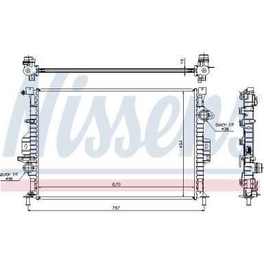 Wasserkühler PKW | FORD MONDEO ALLE S/A +/ 07 | 66857