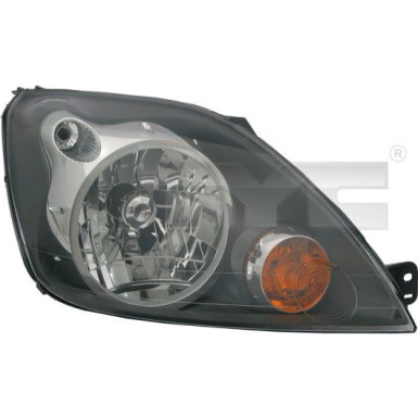 Scheinwerfer R H4 +LWR +MOT CHROM/SCHWARZ | FORD FIESTA V 10,05-8,08 BINKER GELB | 2735,513,3