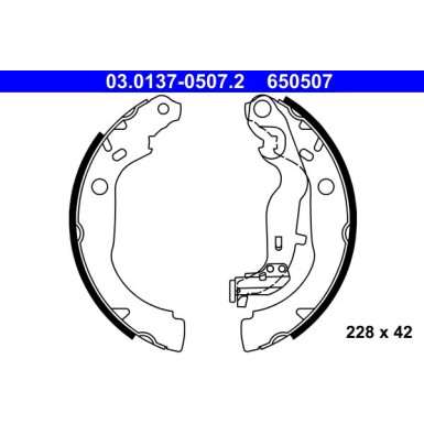 Bremsbackensatz | 03.0137-0507.2