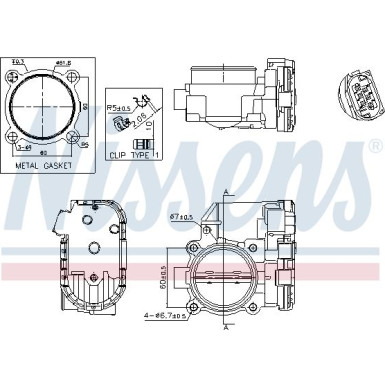 NISSENS Drosselklappenstutzen 955010 FIRST FIT