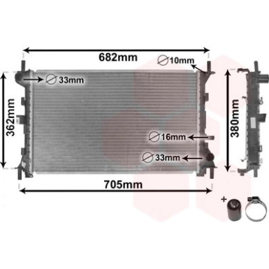 VAN WEZEL Kühler, Motorkühlung 18002264
