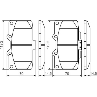 Bremsklötze | SUBARU Impreza, Impreza | 0 986 494 398