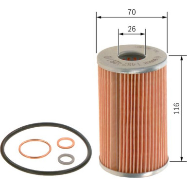 Ölfilter | MERCEDES,FENDT,MWM-DIESEL | 1457429113