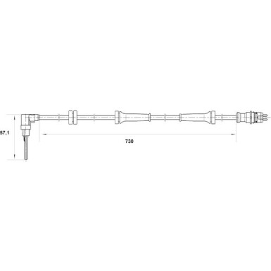 40 403 020 Sensor, Raddrehzahl VA re | FIAT Punto 99 | 0 265 007 070