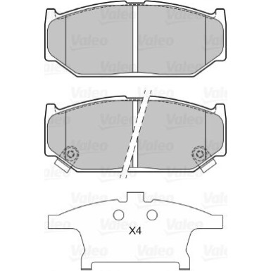 VALEO Bremsbeläge 601309