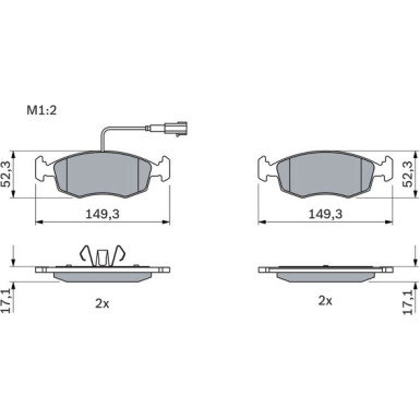 Bremsklötze | FIAT 500 | 0 986 494 463
