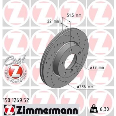 11 481 023 Sport Bremsscheibe VA Sport | BMW E36,E46,Z3,Z4 90 | 150.1269.52