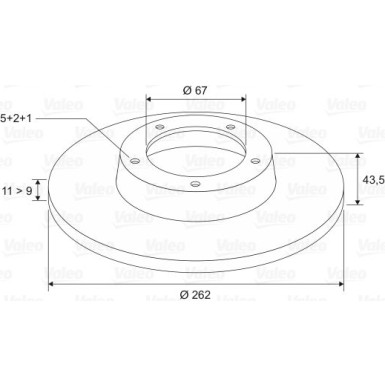 VALEO Bremsscheibe 186176 VALEO Bremsscheibe 186176