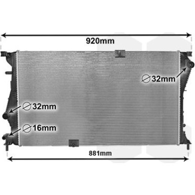 VAN WEZEL Kühler, Motorkühlung 43002601 VAN WEZEL Kühler, Motorkühlung 43002601