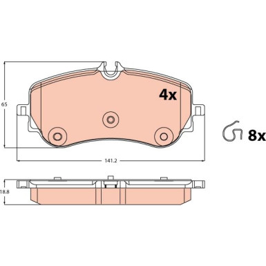 Bremsklötze HA | MAN TGE VW Crafter 16 | GDB2379 Bremsklötze HA | MAN TGE VW Crafter 16 | GDB2379