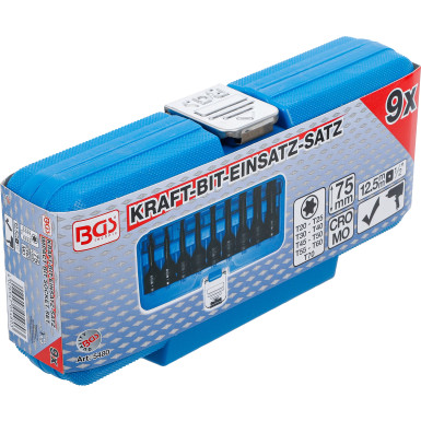 BGS Kraft-Bit-Einsatz-Satz | Antrieb Innenvierkant 12,5 mm (1/2"""") | T-Profil (für Torx) T20 - T70 | 9-tlg | 5480