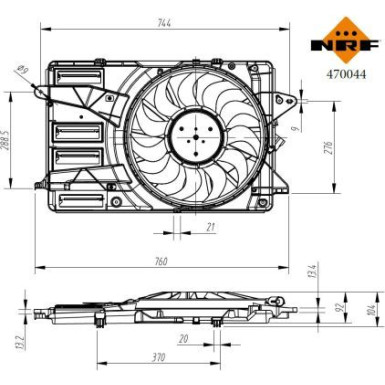 NRF Lüfter, Motorkühlung 470044 NRF Lüfter, Motorkühlung 470044