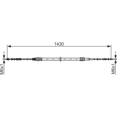 Handbremsseil | VW Multivan 5,6 03 | 1987482864