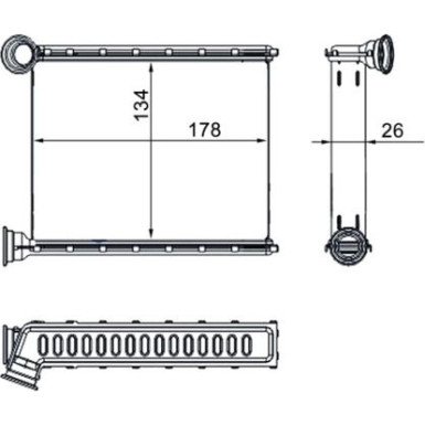 Wärmetauscher, Innenraumheizung BEHR AH 272 000S