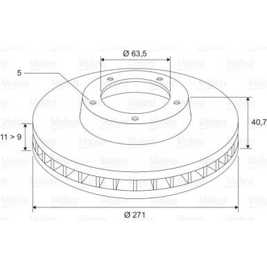 VALEO Bremsscheibe 197493