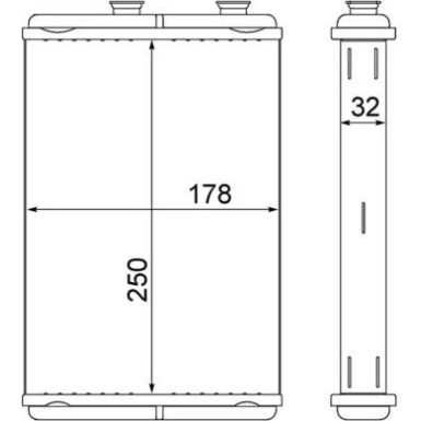Wärmetauscher, Innenraumheizung BEHR AH 10 000S