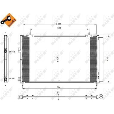 Kondensator, Klimaanlage EASY FIT 350222