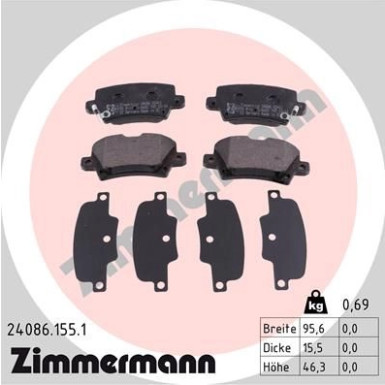 ZIMMERMANN Bremsbeläge ZIMMERMANN Bremsbeläge