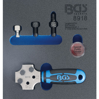 BGS Werkstattwageneinlage 1/6: Bördelgerät | SAE und DIN 4,75 mm (3/16"""") | 8918