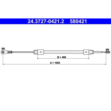 24.3727-0421.2 Seilzug, Feststellbremse 24.3727-0421.2 Seilzug, Feststellbremse
