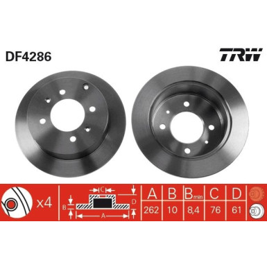 Bremsscheibe Hyundai T. Sonata | DF4286