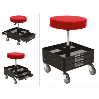 YT-08795 Werkstatthockersitz Mit Schubladen