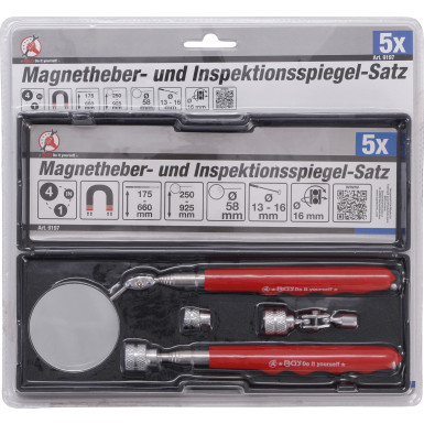 BGS Magnetheber- und Inspektionsspiegel-Satz 4-tlg BGS Do it yourself 9197