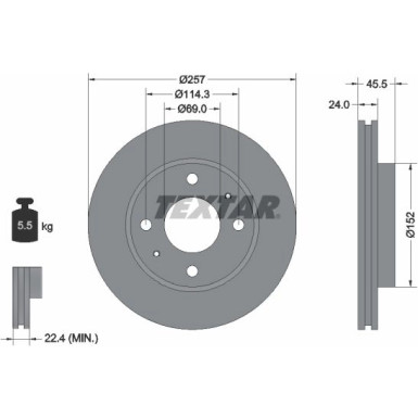 Bremsscheibe Hyundai P.Lantra 98-/Sonata 98-/Coupe 96 | 92130800
